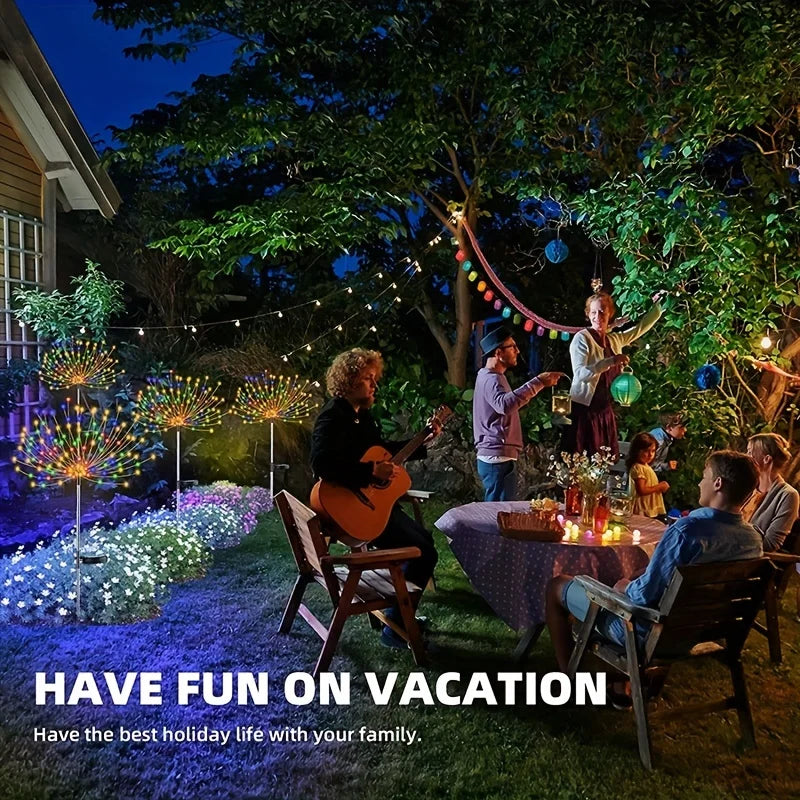 Solar Copper Wire Dandelion Fairy String Garden Lights