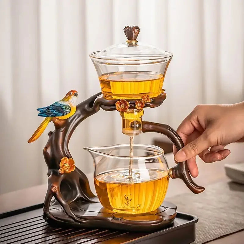 Automatic Glass Tea Set - Magnetic Teapot & Lazy Tea Maker for 6 | Luxury Household