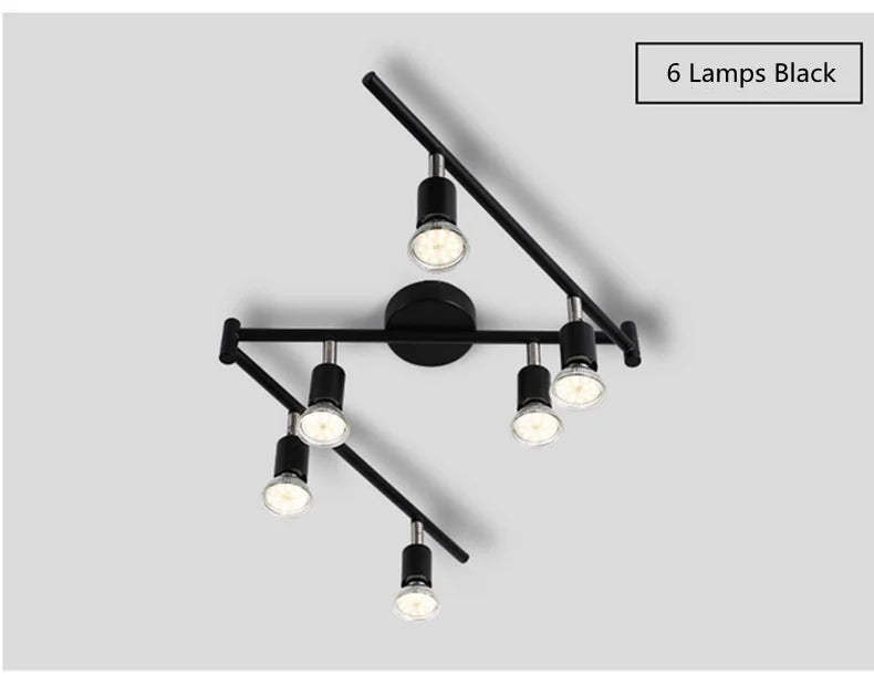 Adjustable GU10 Multi Head Ceiling Spotlight