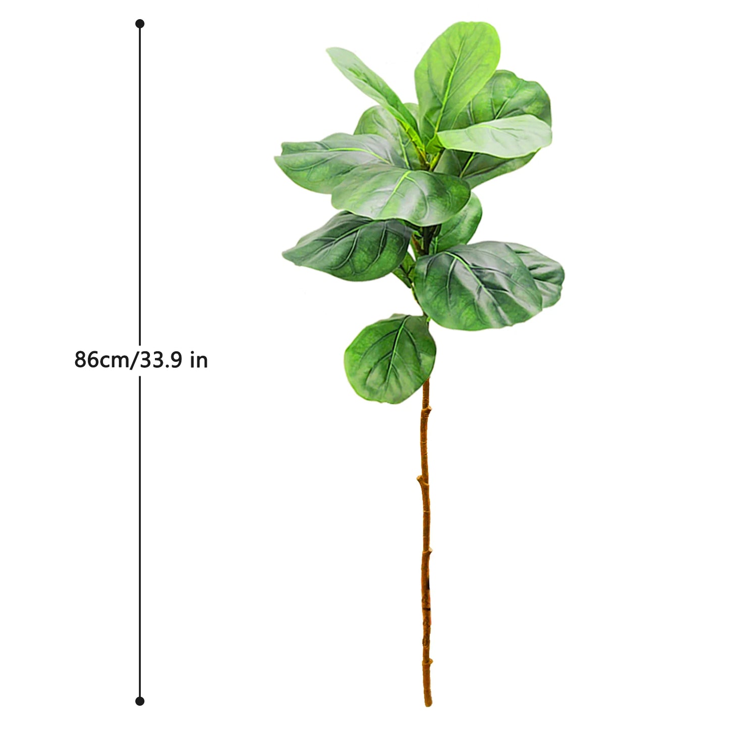 Realistic Silk Artificial Fiddle Leaf Fig Indoor Plant