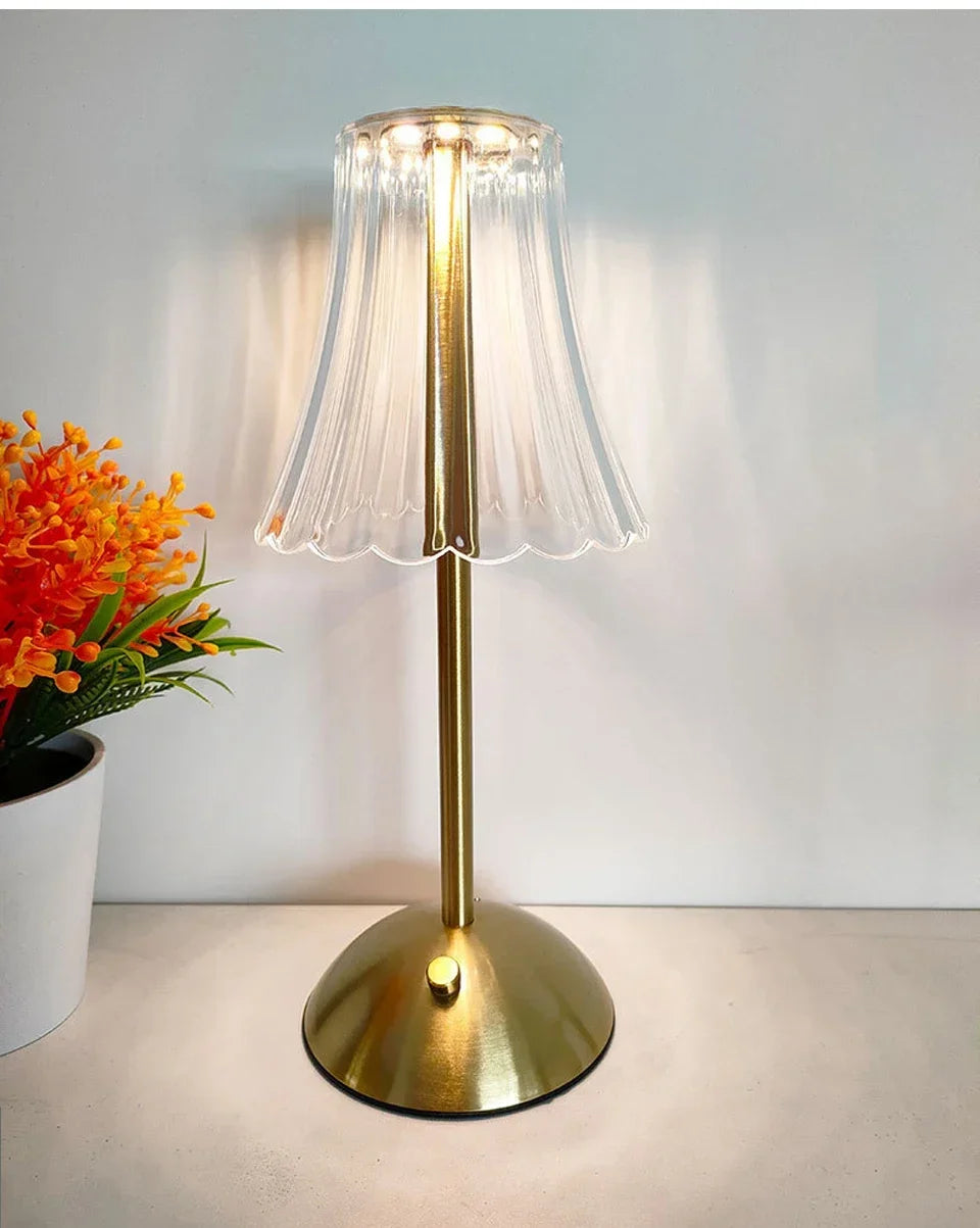 Rechargeable Touch Crystal Dimmable Night Lamp
