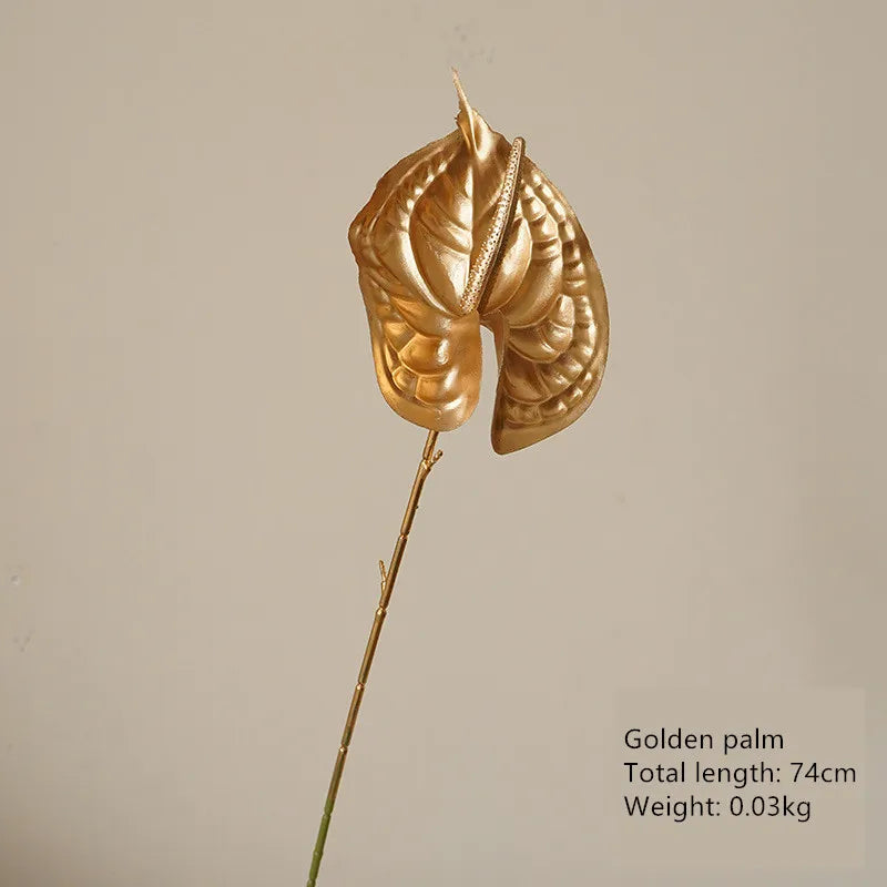 Gold Silk Rose Hydrangea Artificial Flower Arrangement