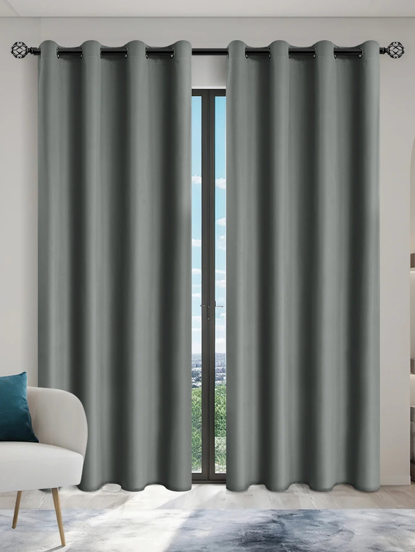 100% Light Blocking Grommet Top Blackout Drapes
