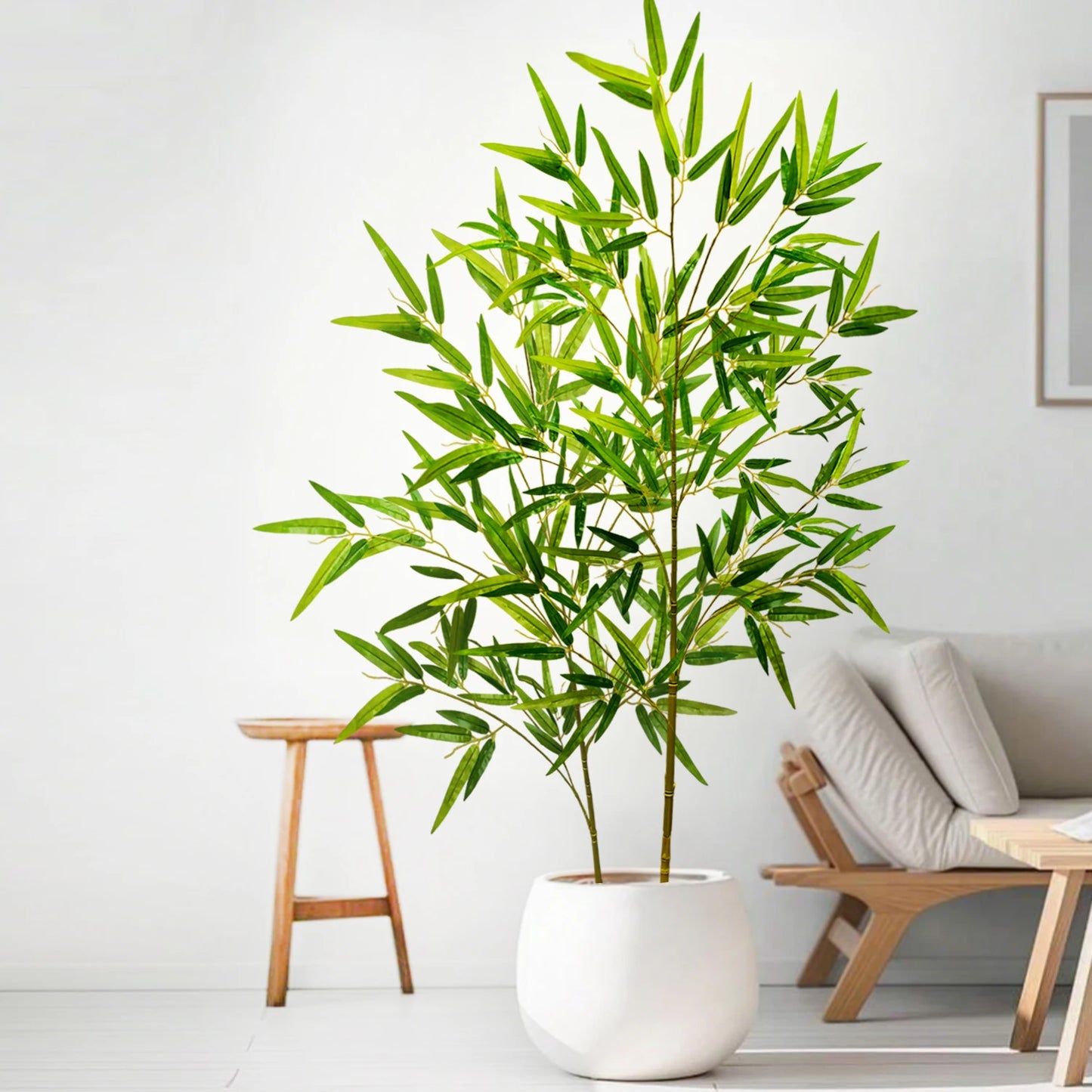 Green Silk Artificial Bamboo Branch Plant