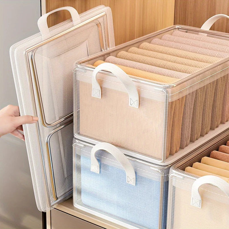 Steel Frame Transparent PVC Waterproof Storage Bin