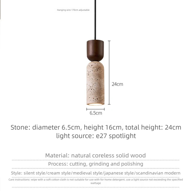 Japanese Wabi-Sabi Vintage Bedside Chandelier