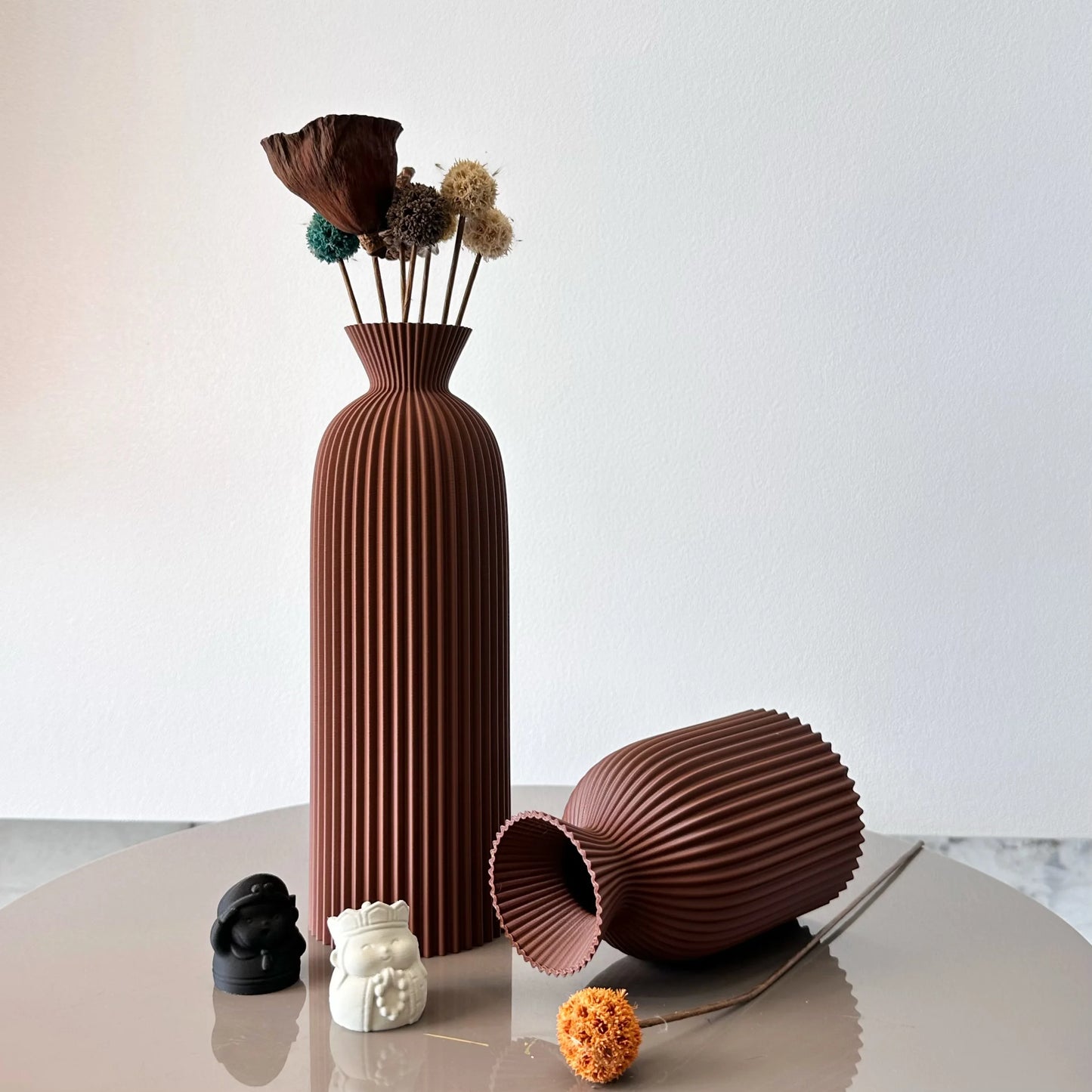 Wavy Pattern Decorative Dry Vessel Set