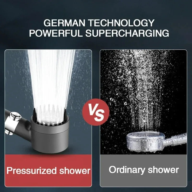 3 Mode Adjustable Filtered Massage Shower Head