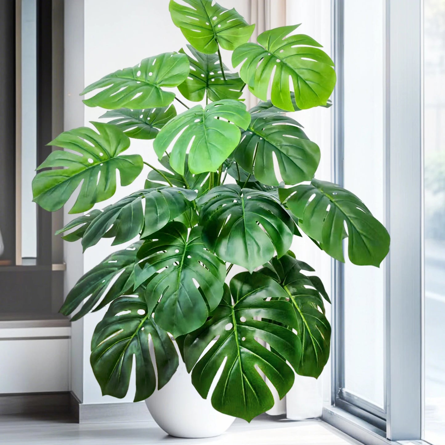 Silk Artificial Monstera Pothos Leaf Indoor Plant