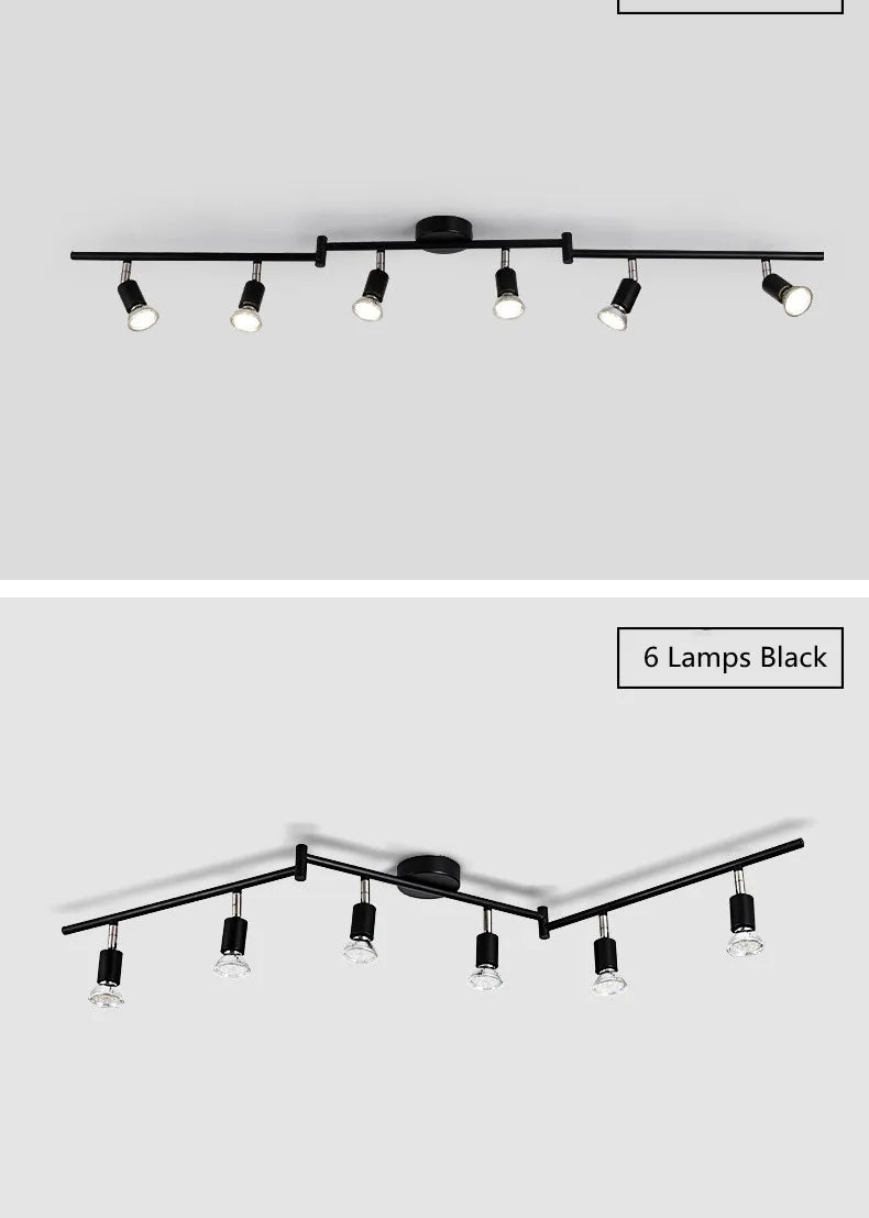 Adjustable GU10 Multi Head Ceiling Spotlight