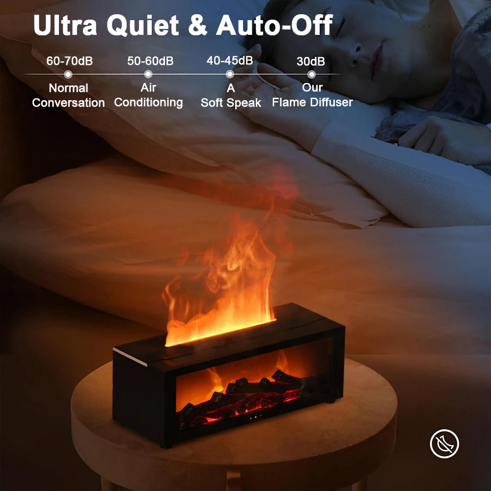 Flame Aroma Diffuser — Relaxing Flame Effect With LED Light & Auto Shut Off