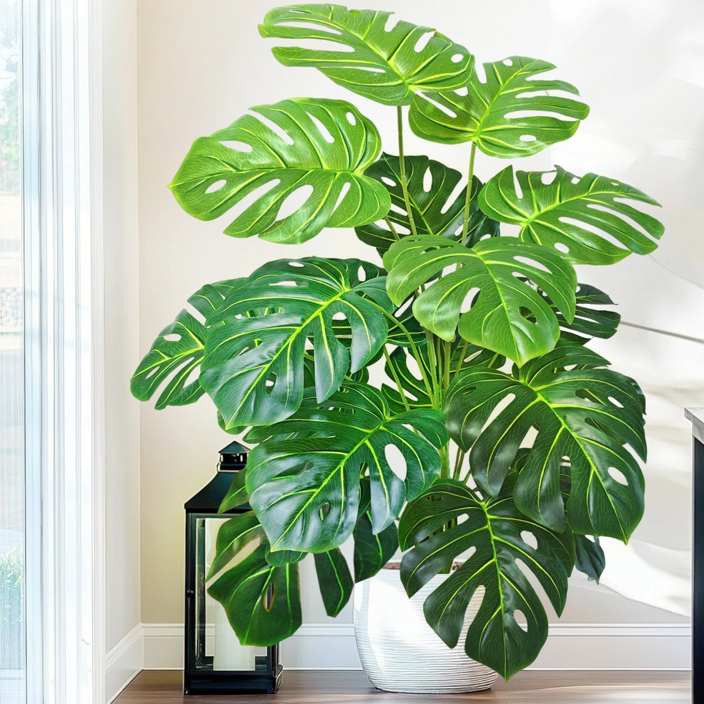 Silk Artificial Monstera Pothos Leaf Indoor Plant