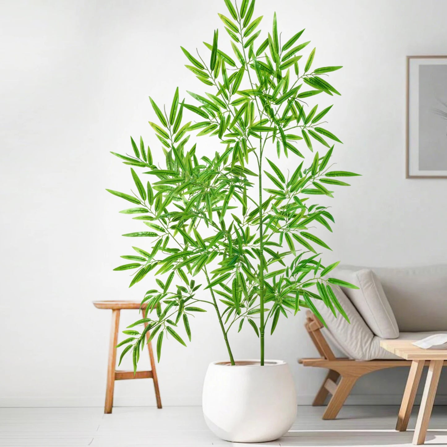 Green Silk Artificial Bamboo Branch Plant