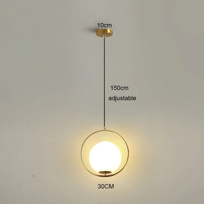 Nordic Glass Cord Pendant Lamp