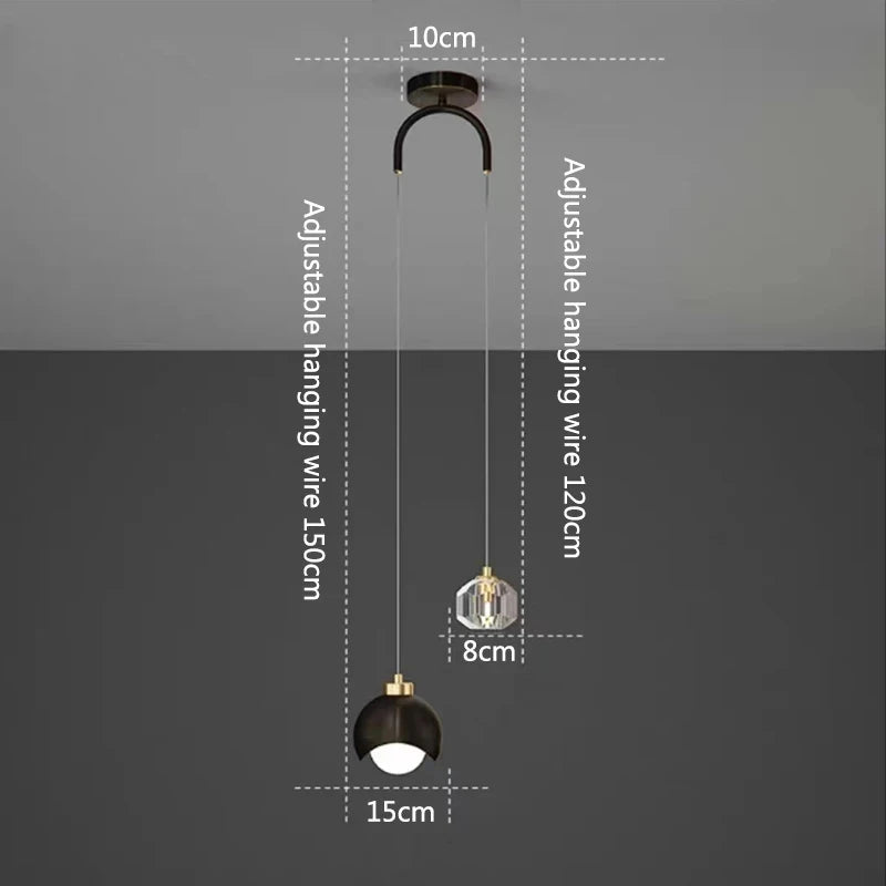 Nordic Glass Cord Pendant Lamp