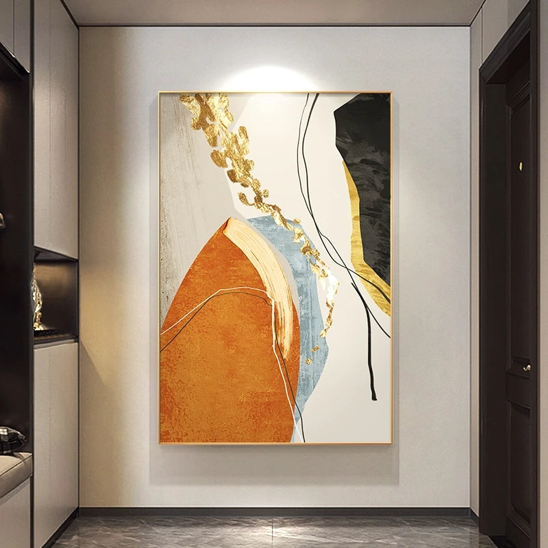 Handmade Oil Painting — Abstract Oil Paintings Canvas Wall Art, Unframed Vertical Rectangle