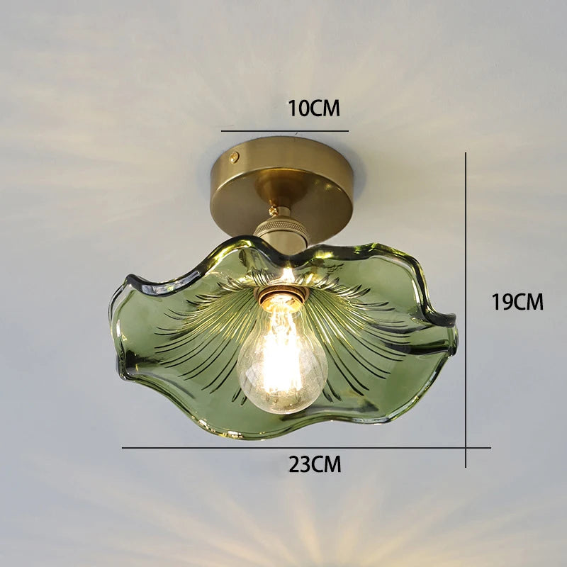 Copper Colorful Glass Ceiling Pendant Lamp