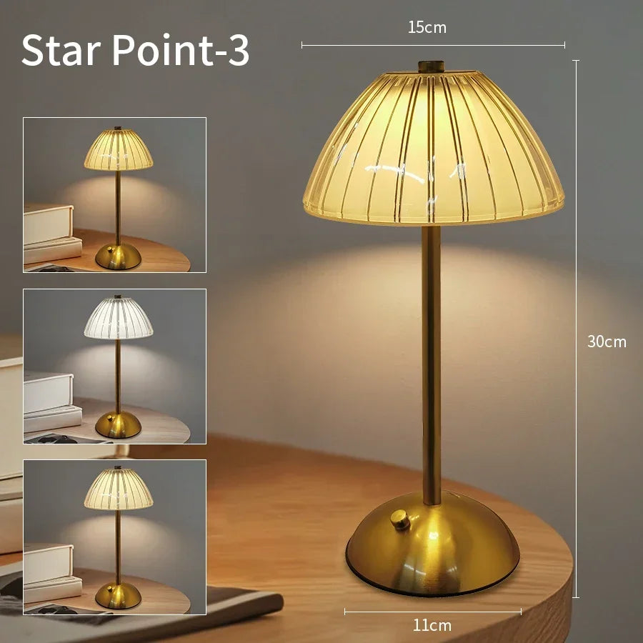 Rechargeable Touch Crystal Dimmable Night Lamp