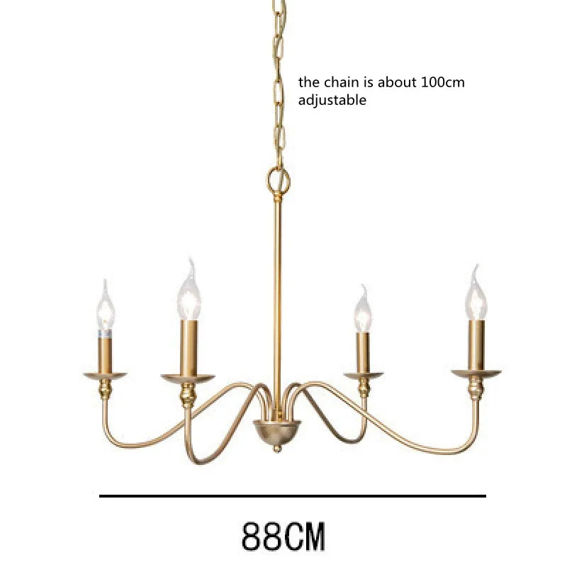 Retro Black Gold Loft Chandelier