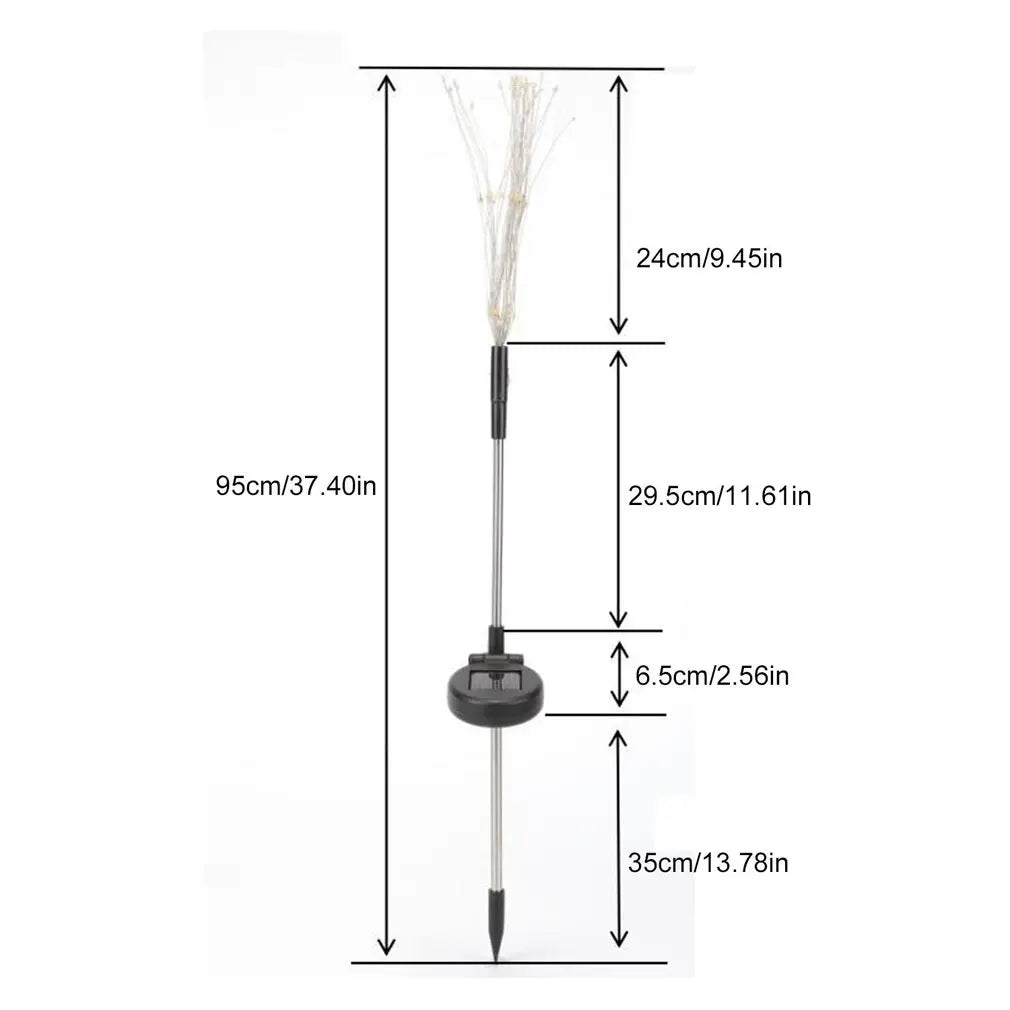 Solar Copper Wire Dandelion Fairy String Garden Lights