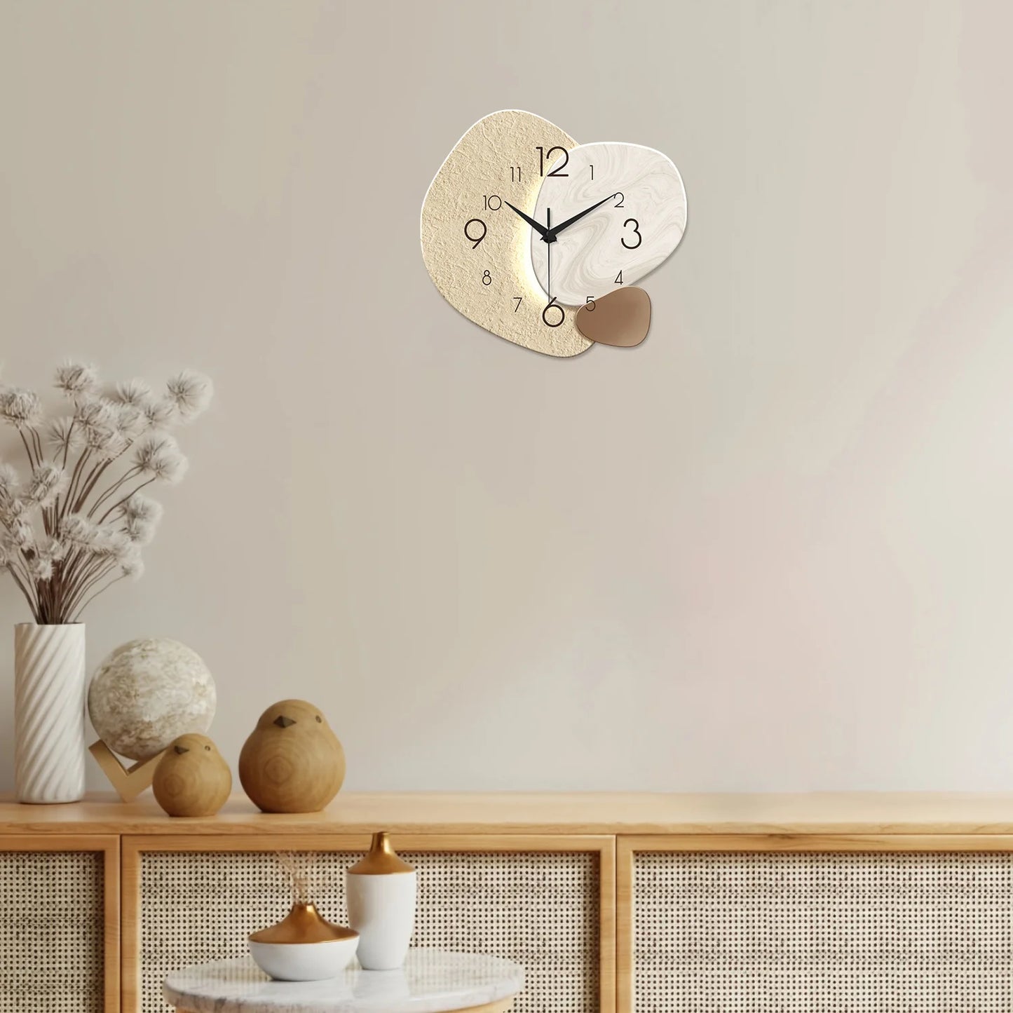 Geometric Modern Silent Quartz Bedroom Wall Clock