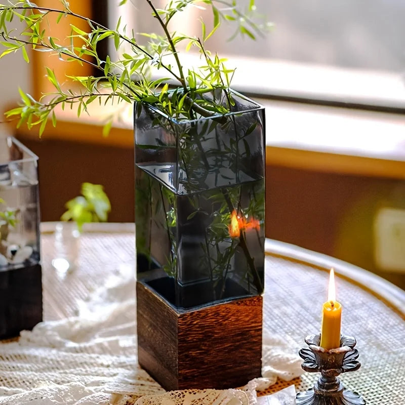 Nordic Acrylic Vessel — Elegant Lightweight Acrylic Flower Vessel with Base for Party Decoration