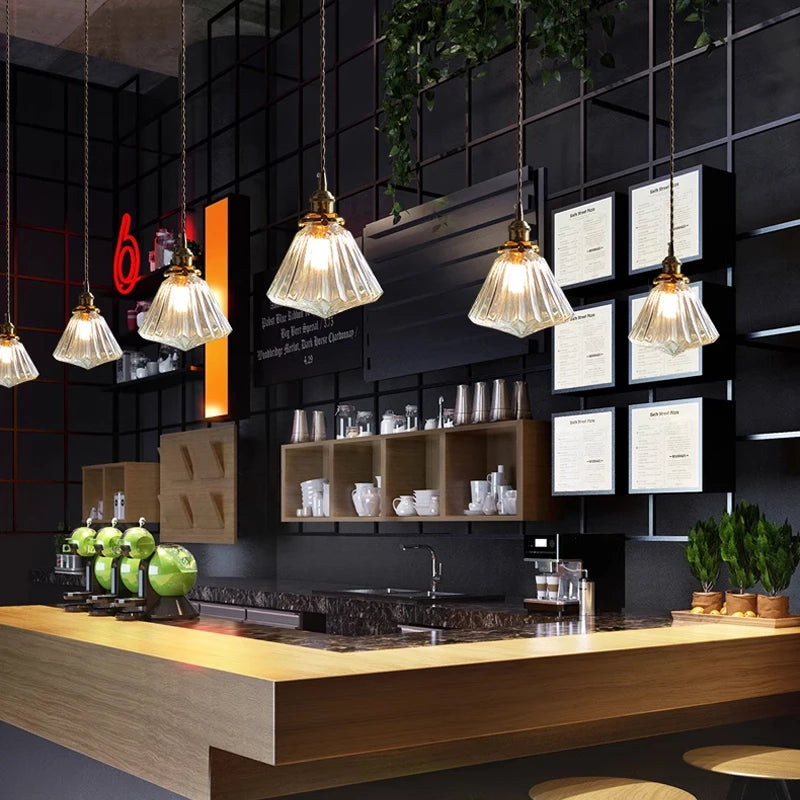 Modern White Glass Bedroom Pendant Lamp