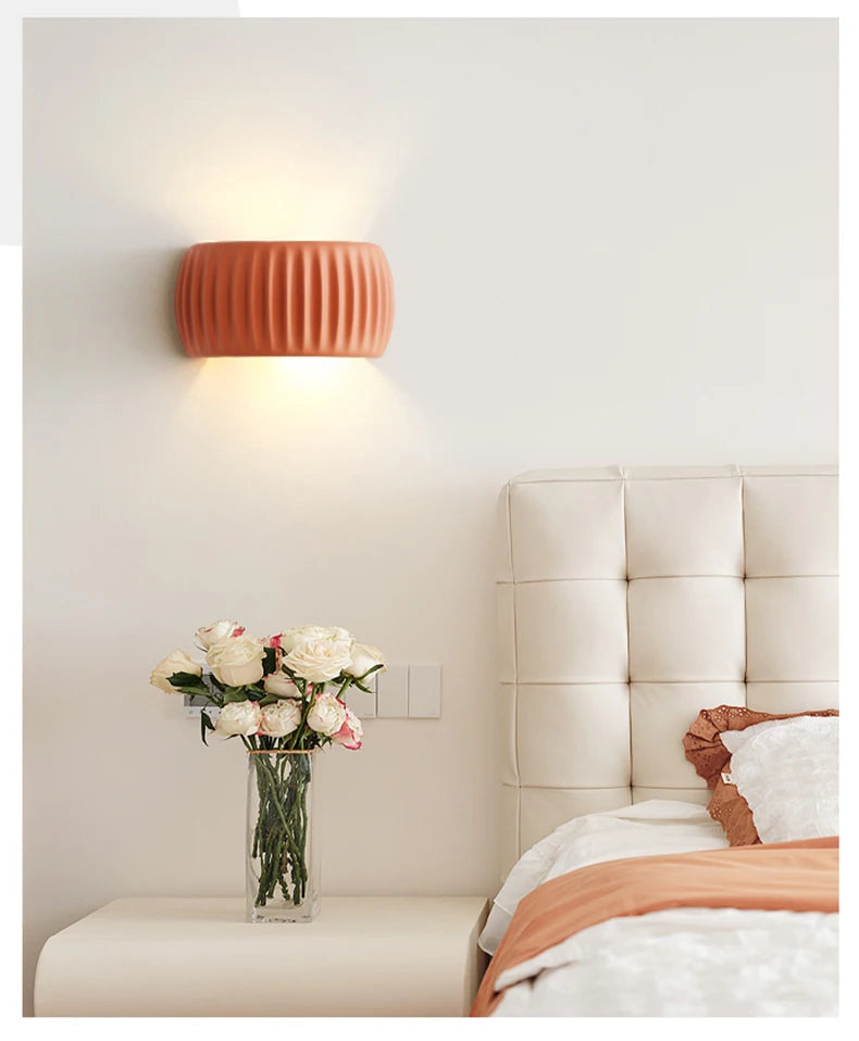French Resin European Bedside Wall Lamp