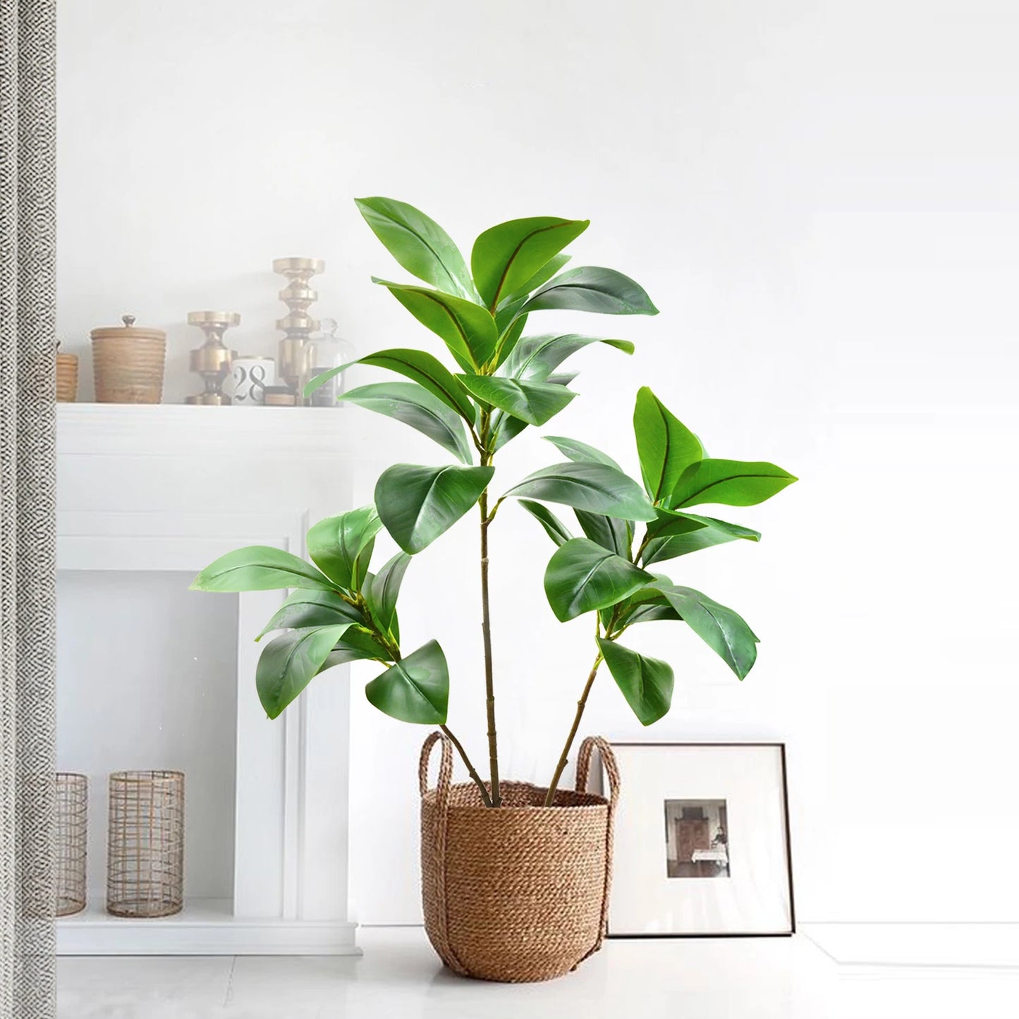 Realistic Silk Artificial Fiddle Leaf Fig Indoor Plant