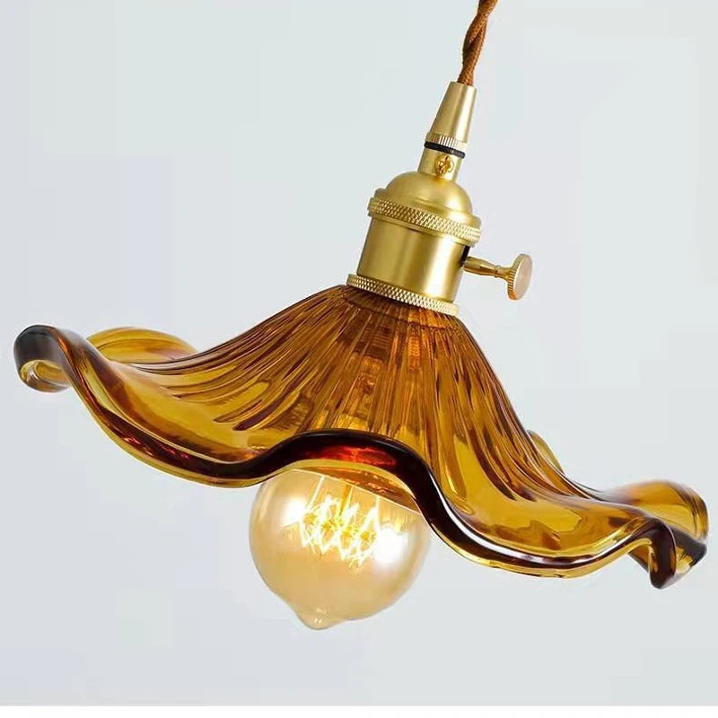 Modern White Glass Bedroom Pendant Lamp