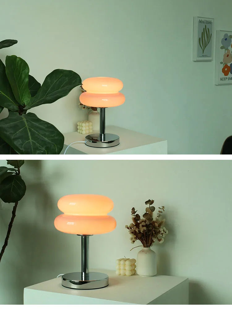 Macaron Glass Trichromatic Dimmable Table Lamp