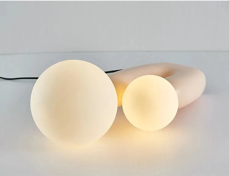 Nordic Glass Resin Base Table Lamp