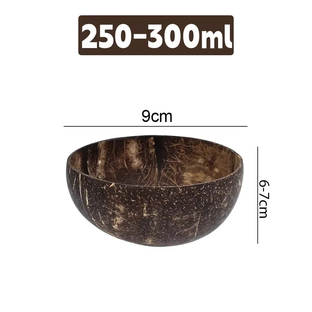 Eco Friendly Natural Coconut Bowl Set with Spoon
