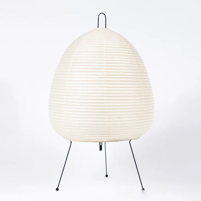 Handmade Rice Paper Iron Tripod Table Lamp