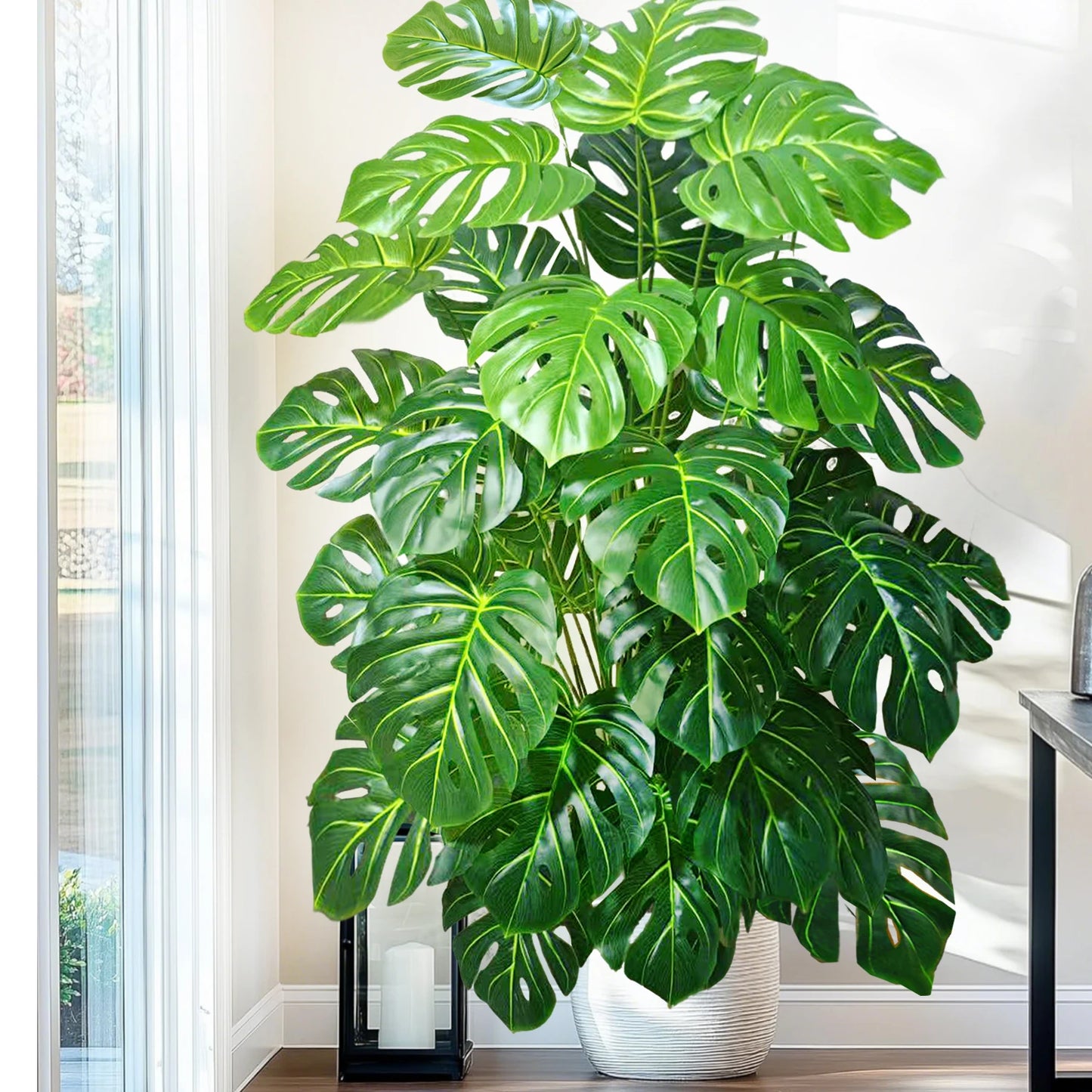 Silk Artificial Monstera Pothos Leaf Indoor Plant