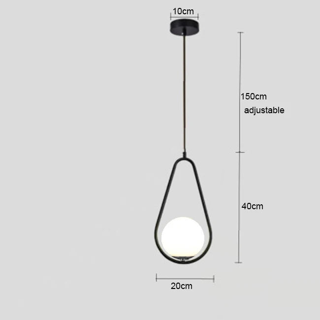 Nordic Glass Cord Pendant Lamp