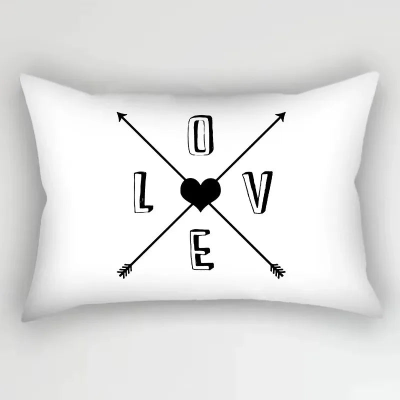 Geometric Marble Print Polyester Rectangular Pillowcase