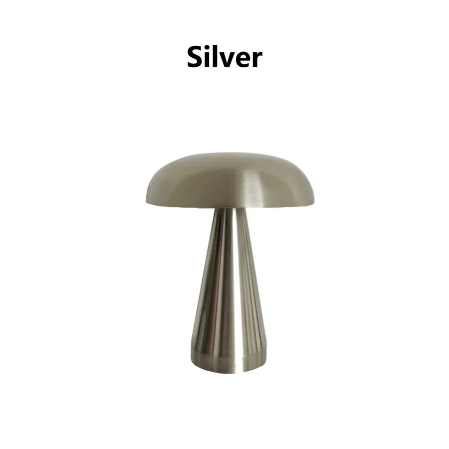Retro Mushroom LED Touch Sensor Rechargeable Table Lamp