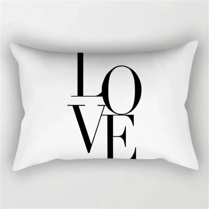 Geometric Marble Print Polyester Rectangular Pillowcase