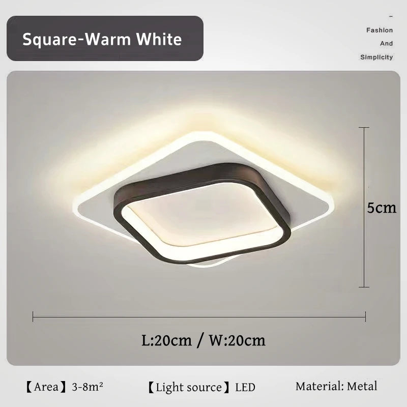 Nordic Metal Acrylic Touch Switch Ceiling Lamp