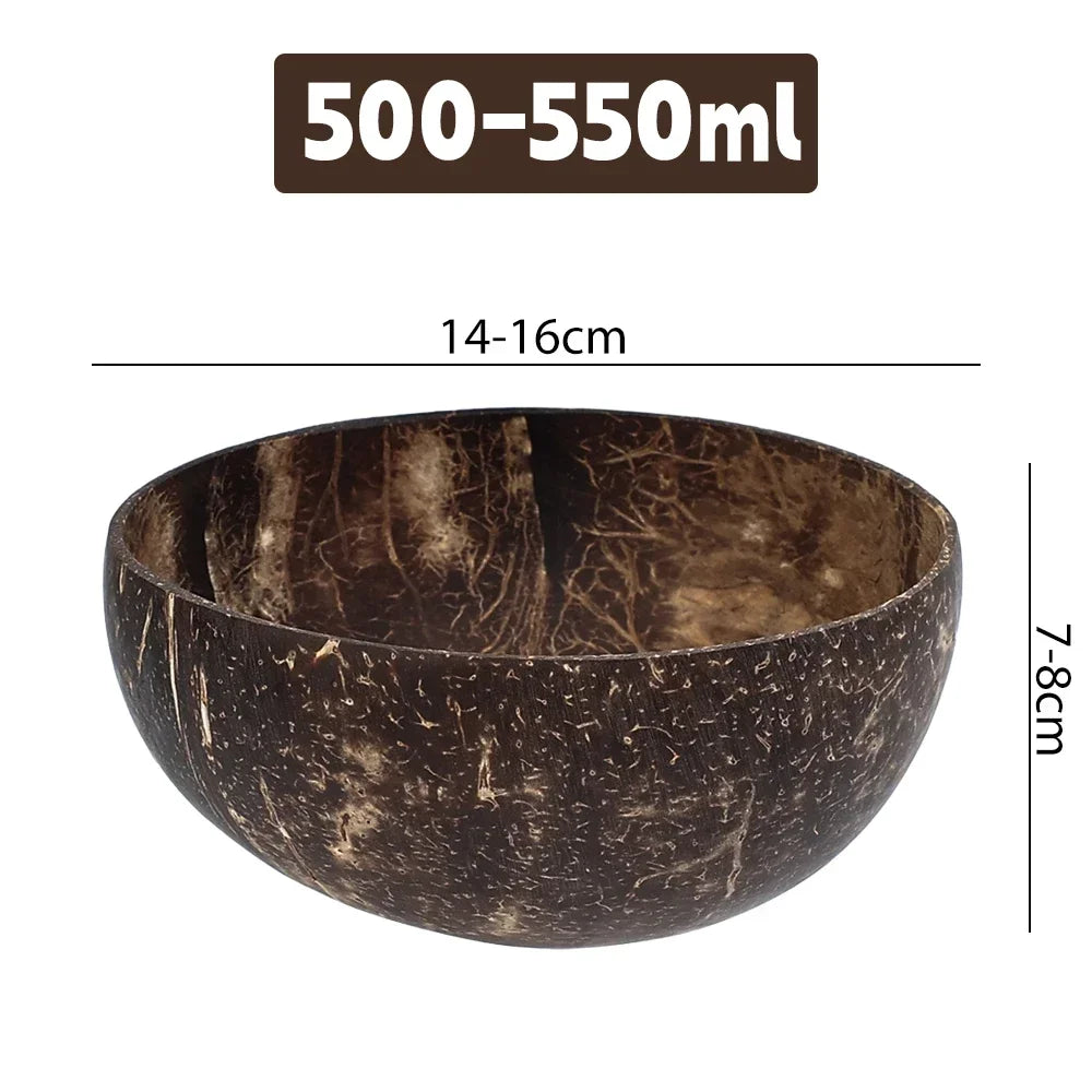 Eco Friendly Natural Coconut Bowl Set with Spoon