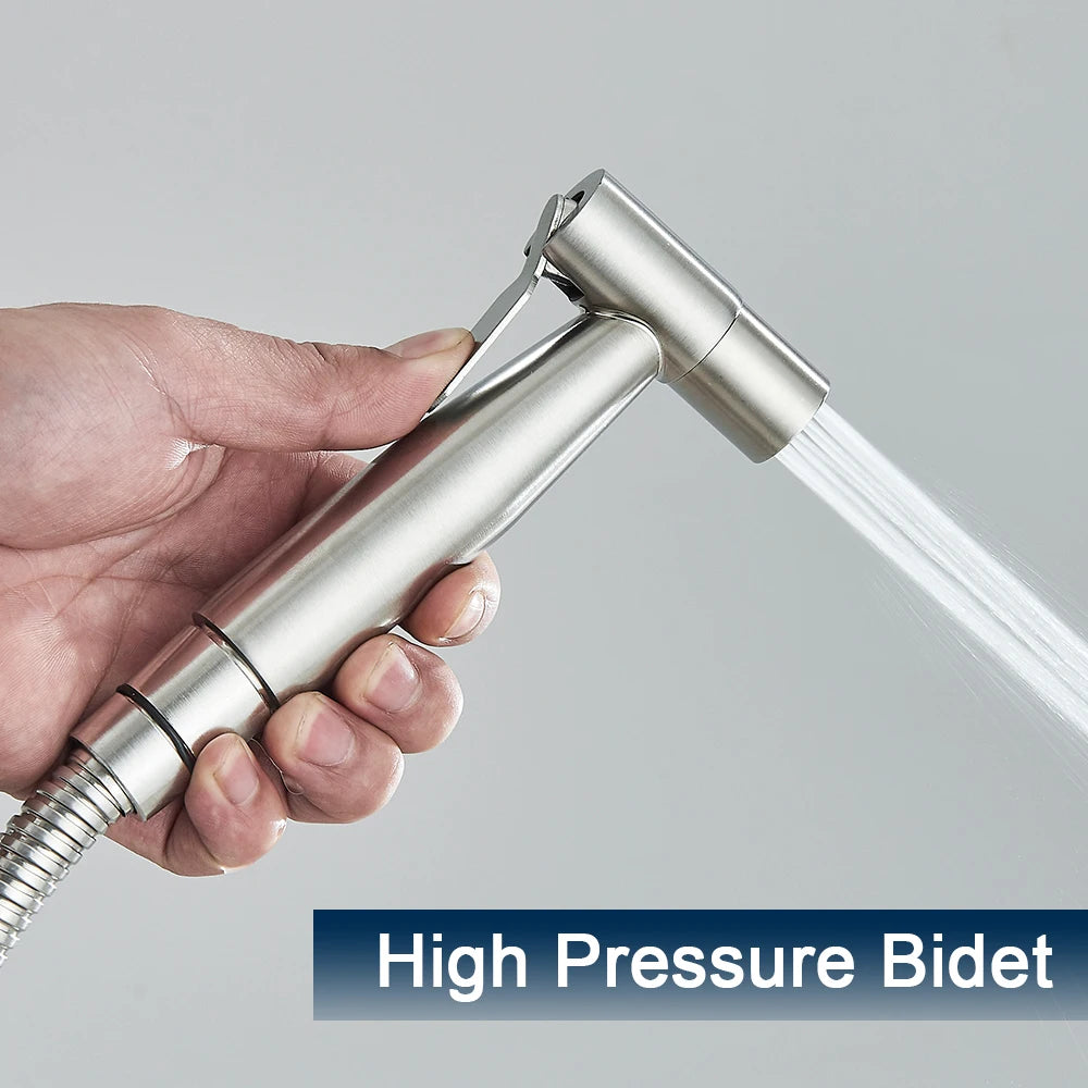 Stainless Steel 304 Wall Mounted Toilet Bidet Sprayer