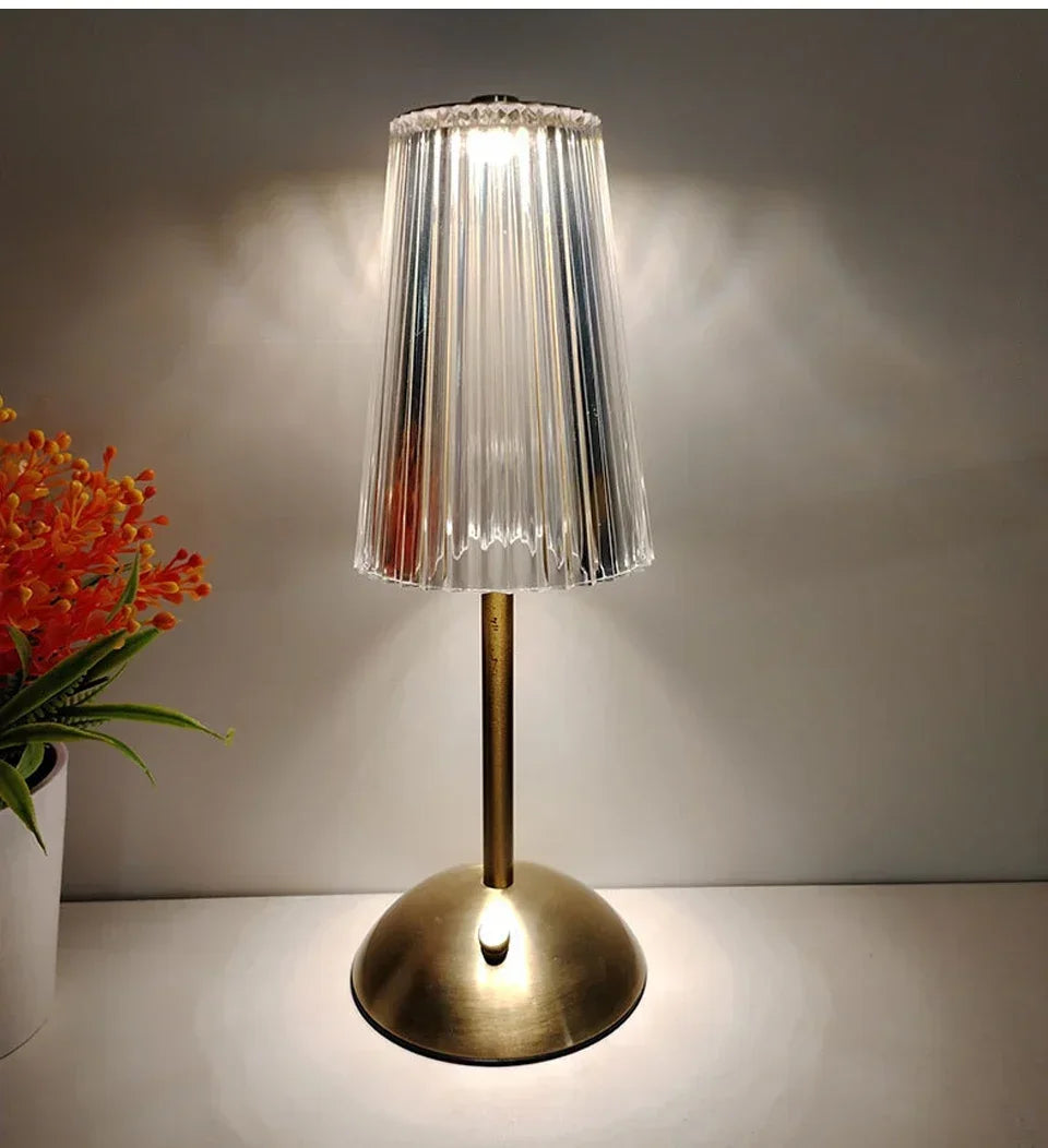 Rechargeable Touch Crystal Dimmable Night Lamp