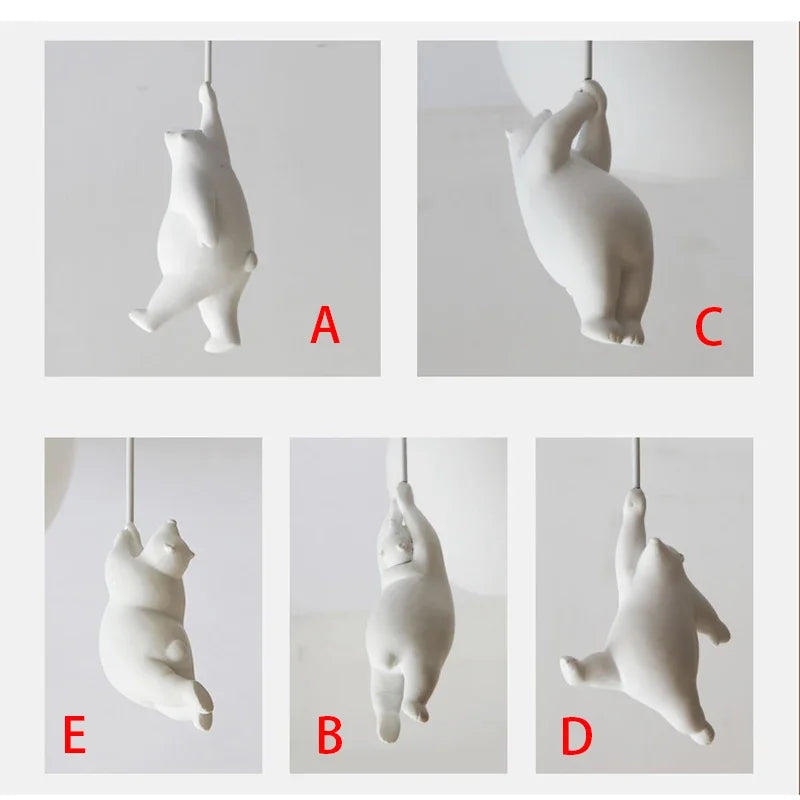 Cartoon Bear Acrylic Bedroom Ceiling Lamp