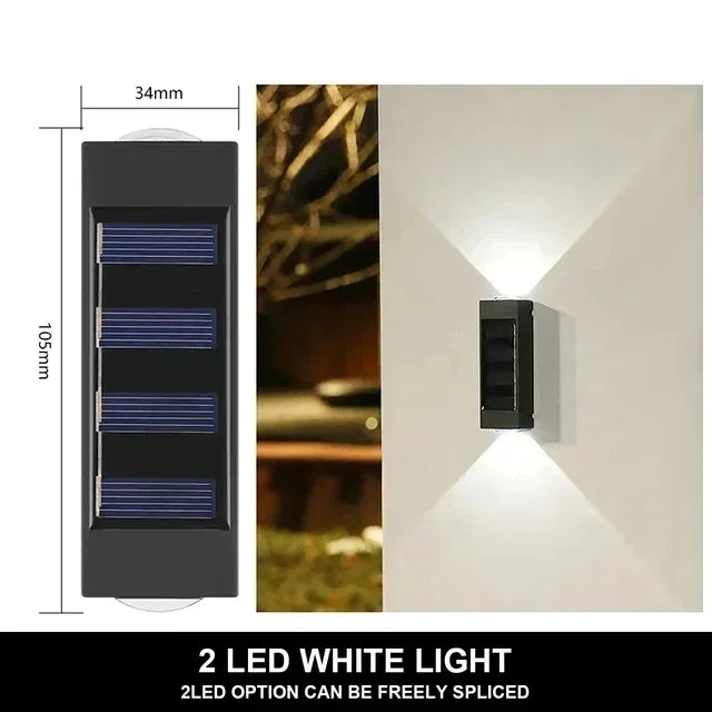 Waterproof Warm White Solar Outdoor Garden Wall Lamp