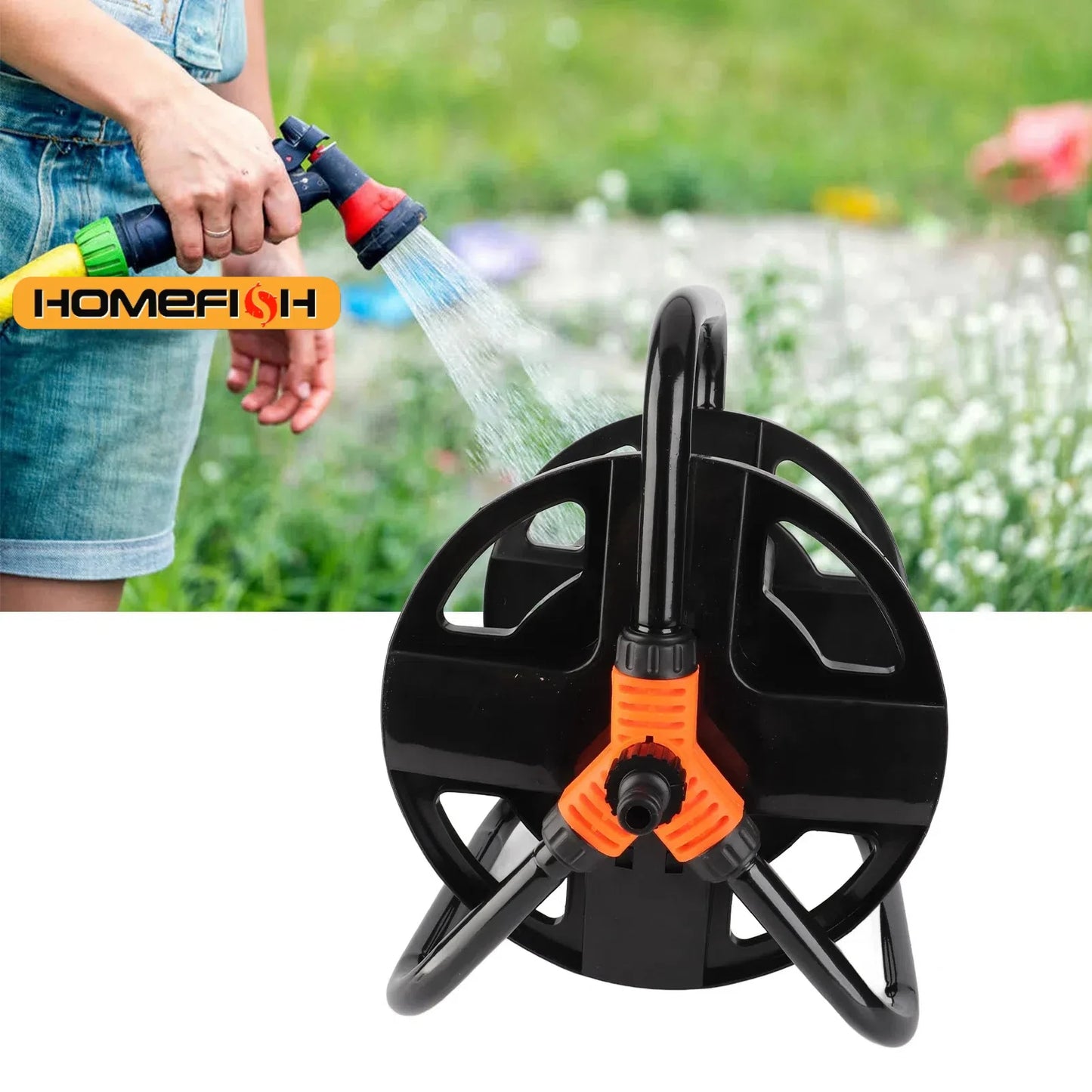Portable ABS Single Arm Garden Hose Reel Coiler