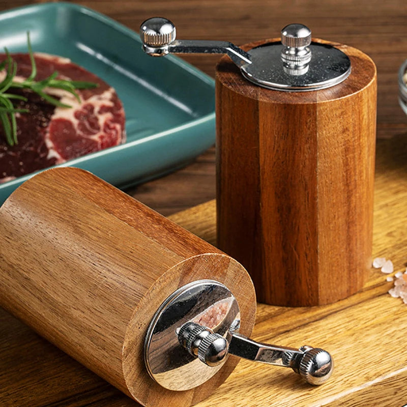 Ceramic Core Metal Crank Salt Pepper Mill Set