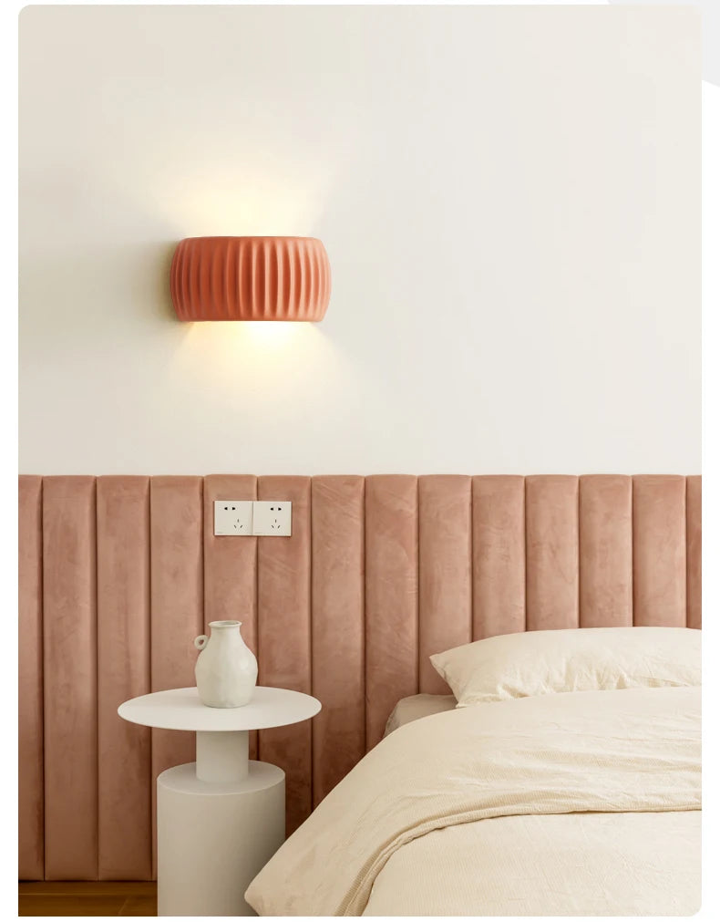 French Resin European Bedside Wall Lamp