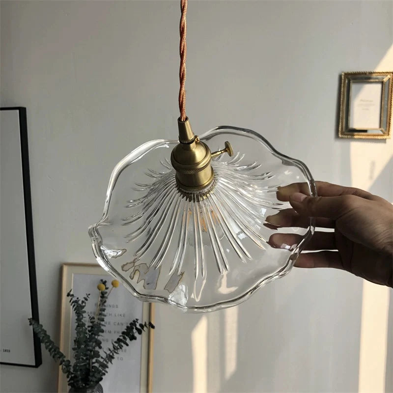 Modern White Glass Bedroom Pendant Lamp