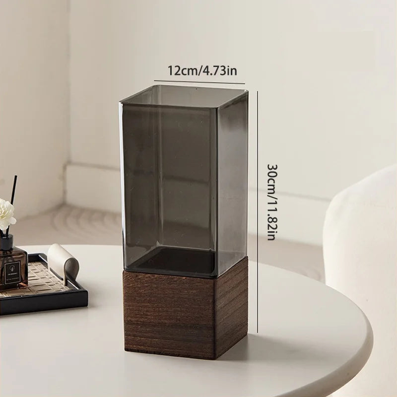 Nordic Acrylic Vessel — Elegant Lightweight Acrylic Flower Vessel with Base for Party Decoration